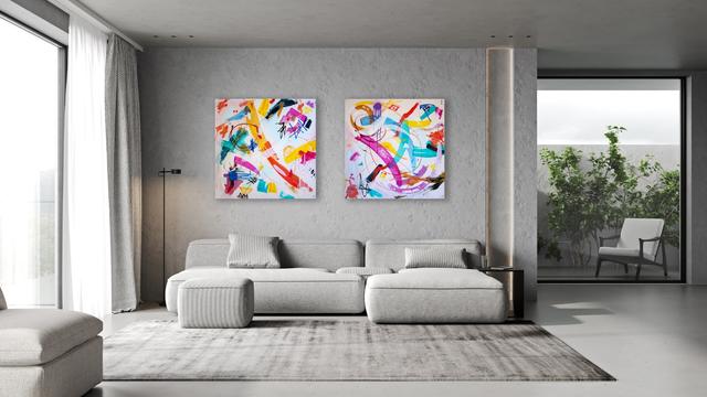 two of playful dimensions in a living room