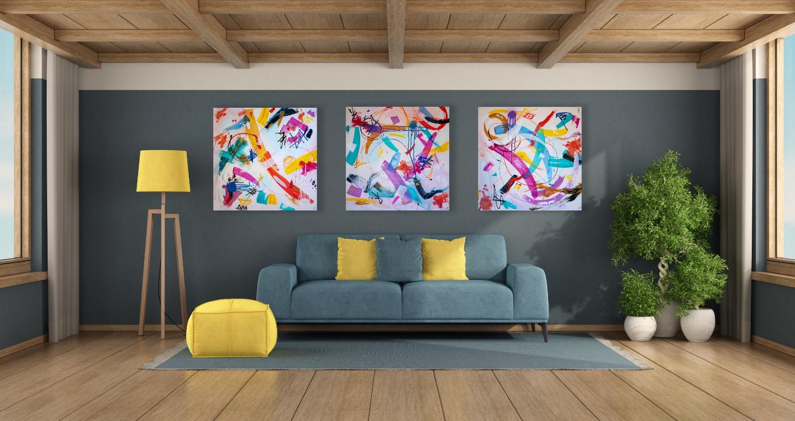 the series playful dimensions hanging on a wall